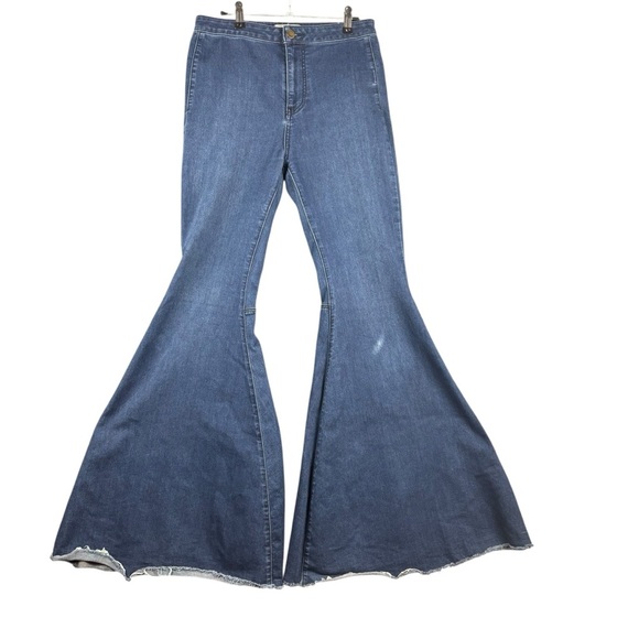 Free People Float On Flare in Waterfall Wide Leg Jeans Sz 27 **see description - Picture 2 of 15